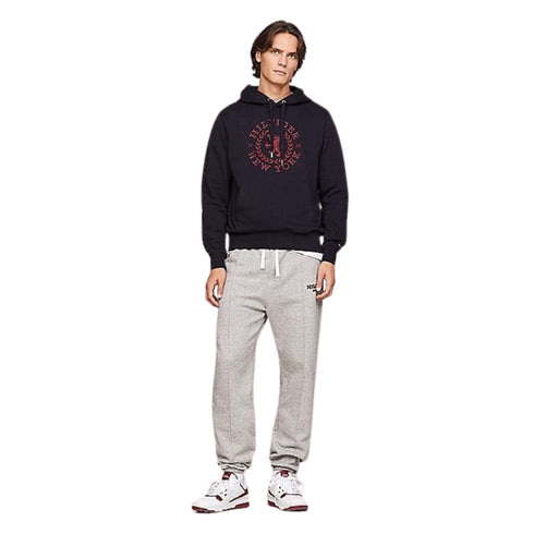 Tommy Hilfiger Felpa con cappuccio Felpa Uomo nero con logo sul petto Blu - Francavilla Moda